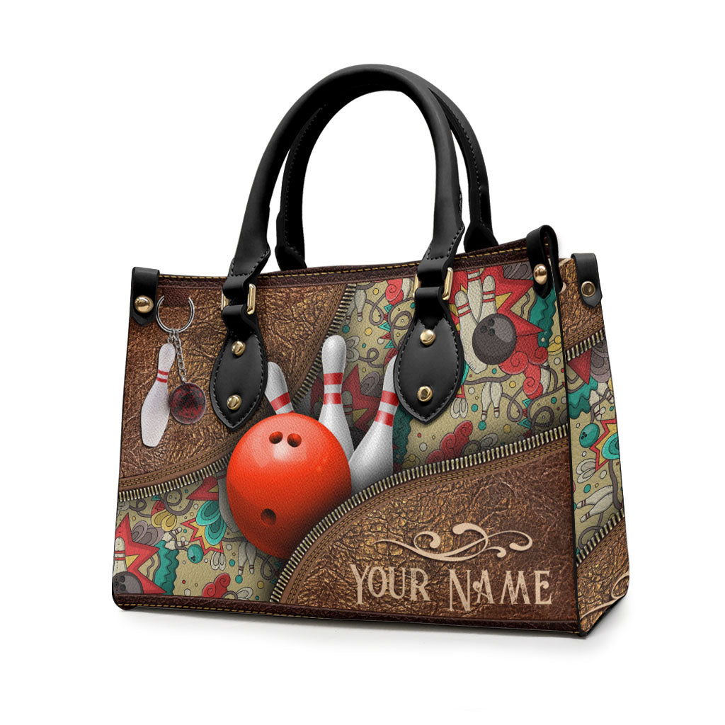 Love Bowling - Personalized Bowling Leather Handbag