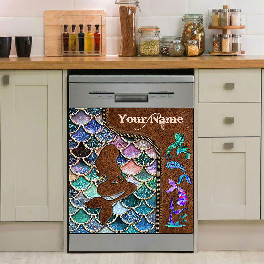 Mermaid - Personalized Mermaid Dishwasher Cover