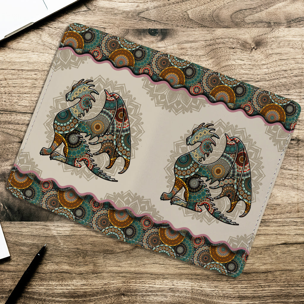 Mandala Dragon Pattern - Dragon Passport Holder