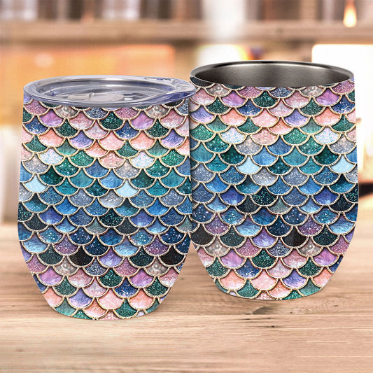 Mermaid Scales - Mermaid Wine Tumbler