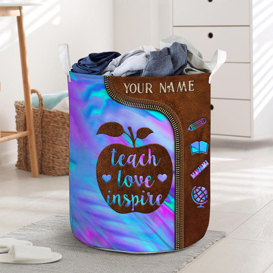 Teach Love Inspire - Personalized Teacher Storage Basket
