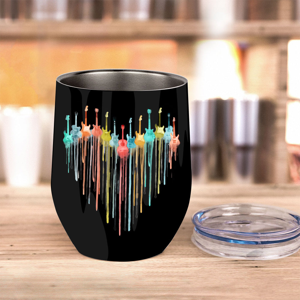 Colorful Guitars - Guitar Wine Tumbler