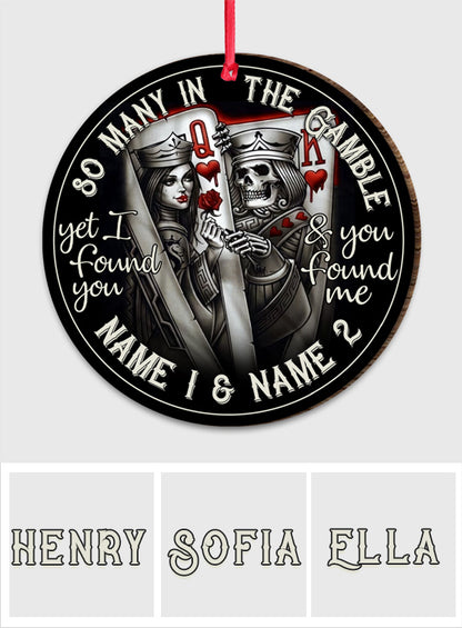 So Many In The Gamble - Personalized Poker Ornament