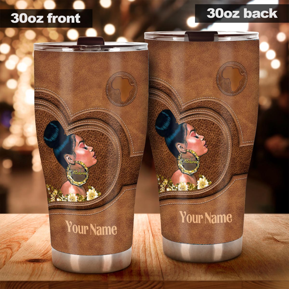 Melanin - Personalized African American Tumbler