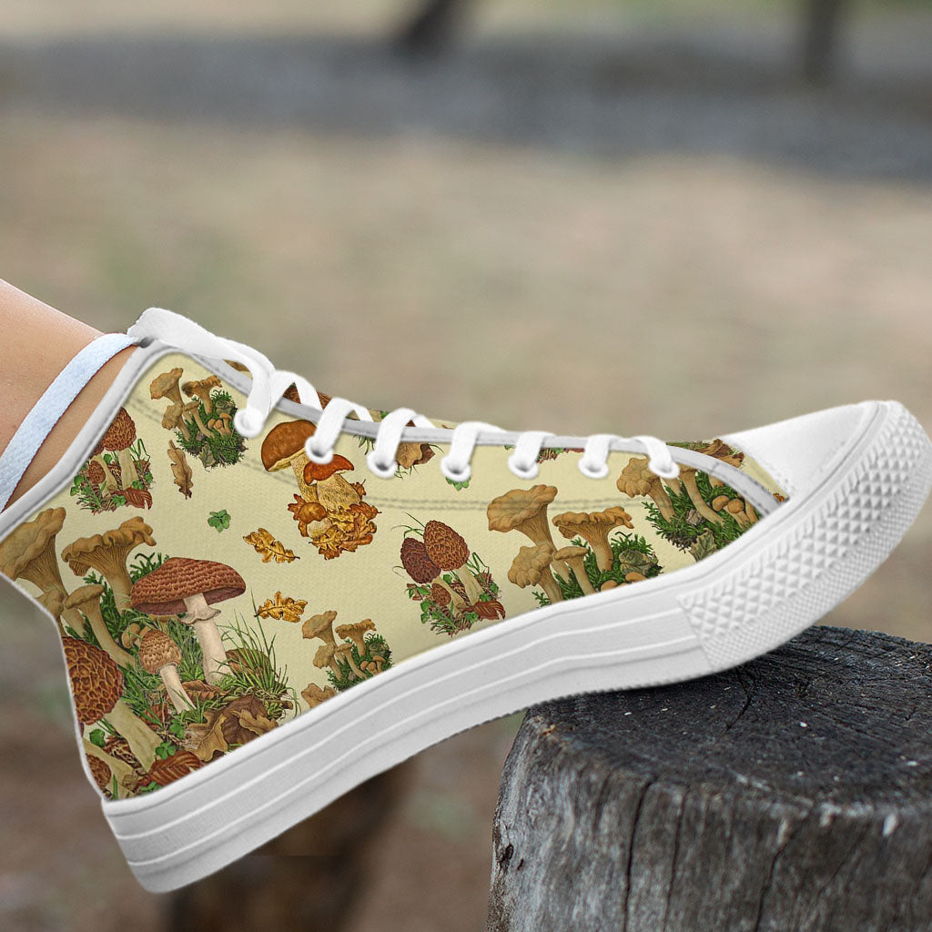 Love Mushrooms - Mushroom High Top Shoes