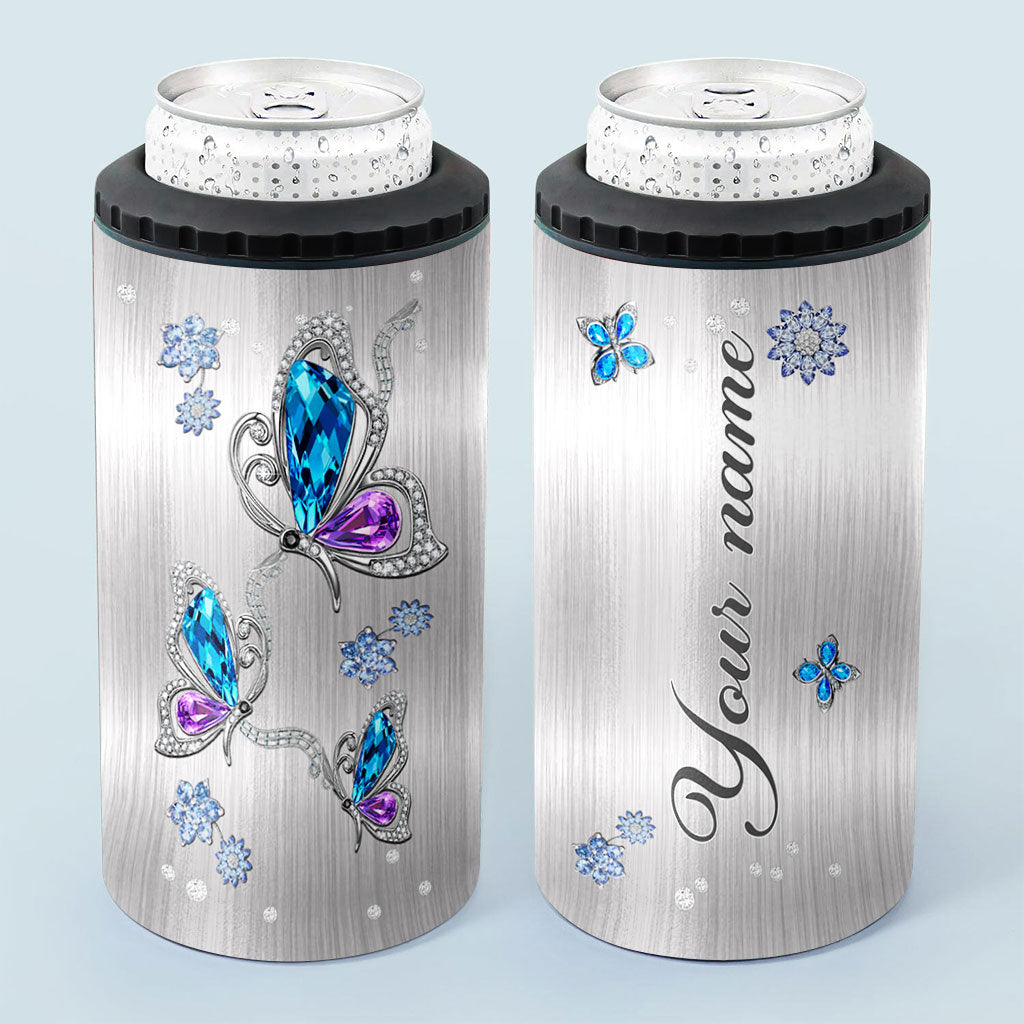 Love Butterflies - Personalized Butterfly Can Cooler