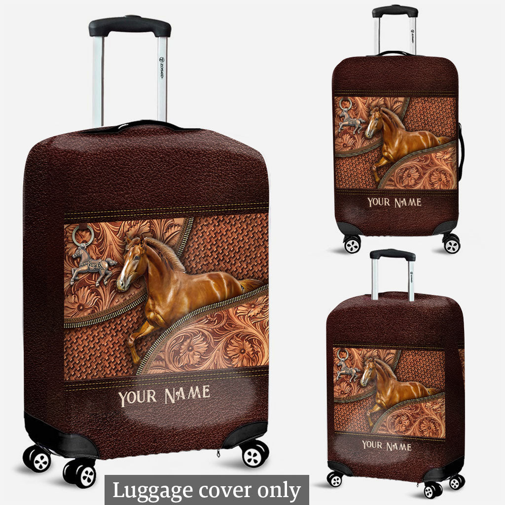 Love Horse - Personalized Horse Luggage Cover
