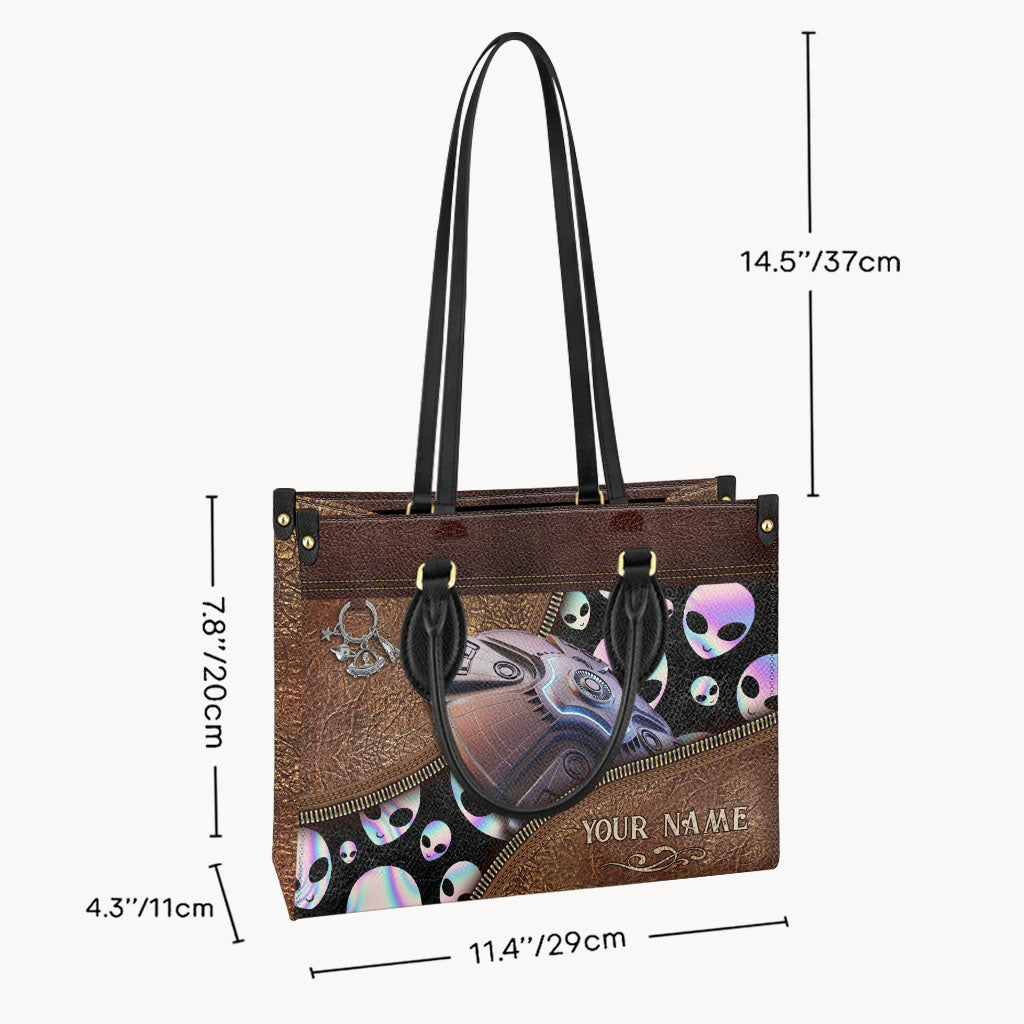 Believer - Personalized Alien Leather Handbag