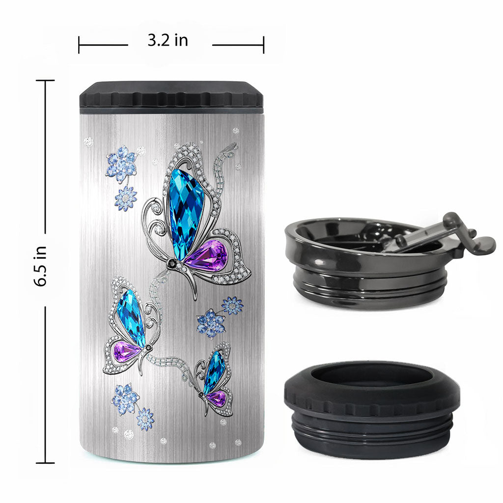 Love Butterflies - Personalized Butterfly Can Cooler