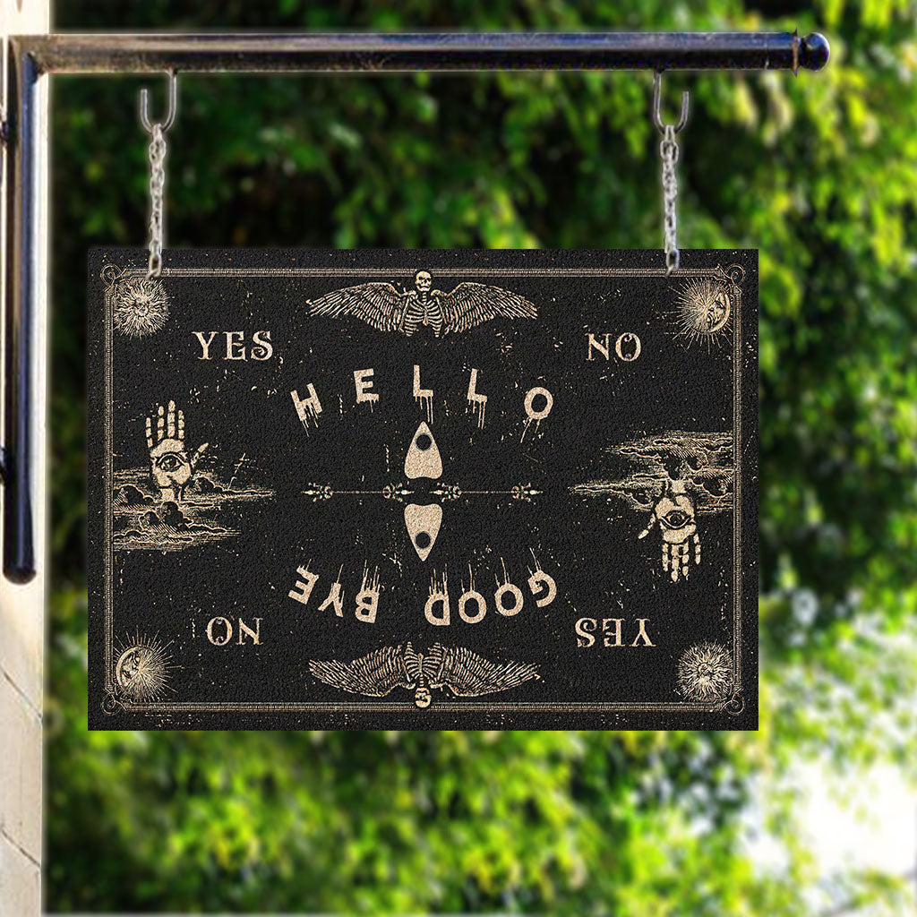 Hello Goodbye - Witch Rectangle Metal Sign