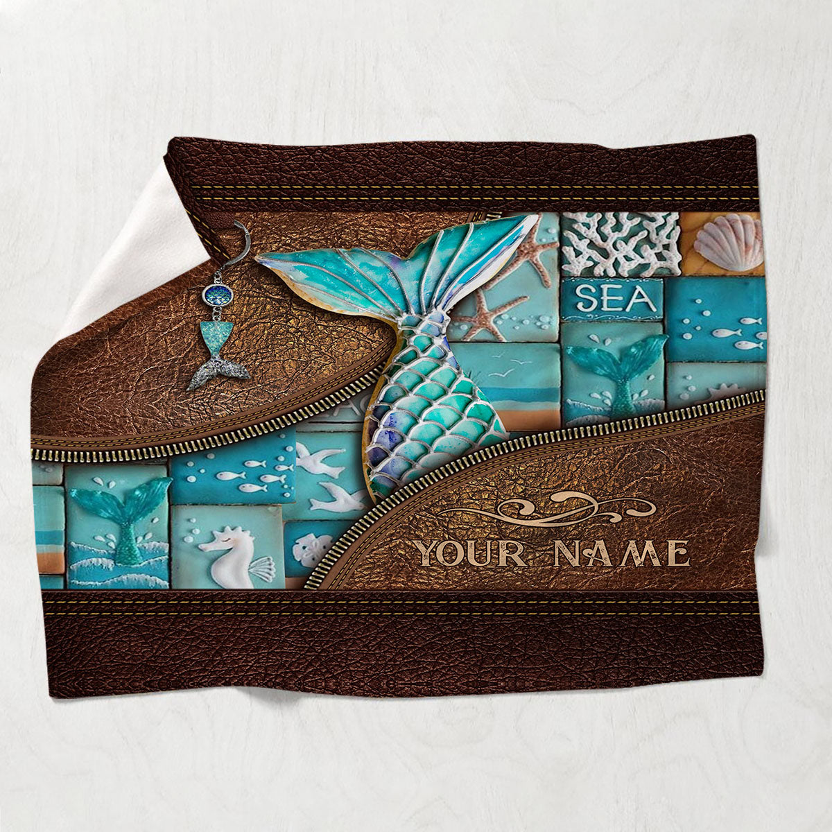Love Mermaid - Personalized Mermaid Blanket