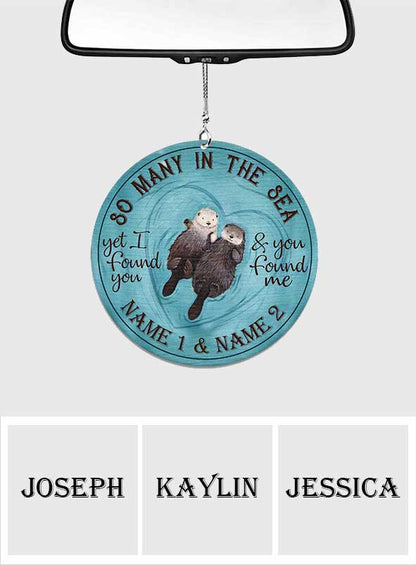 So Many In The Sea - Personalized Otter Car Ornament