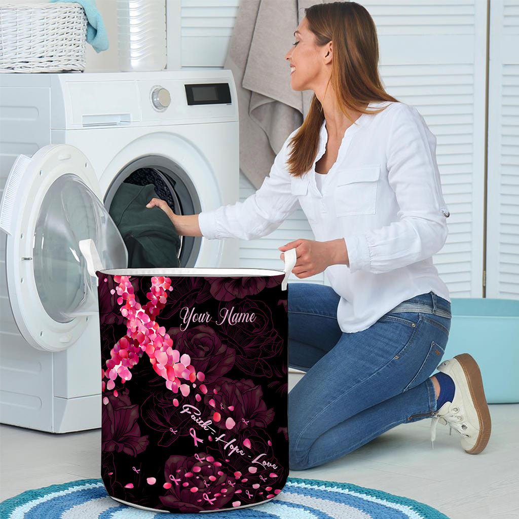 Faith Hope Love - Personalized Breast Cancer Awareness Storage Basket