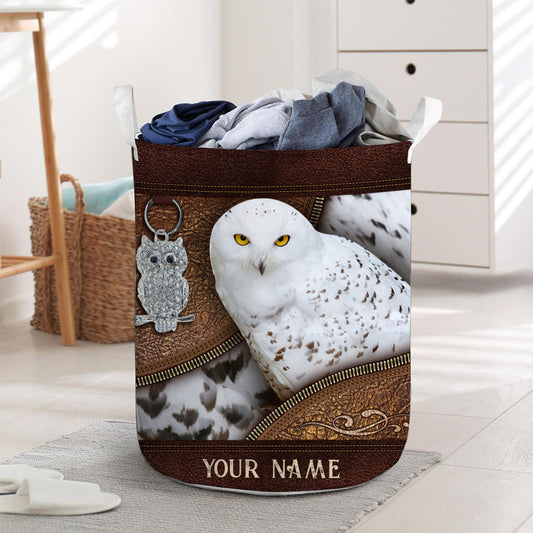 Snowy Owl - Personalized Owl Storage Basket