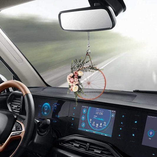 Love Cycling Transparent Car Ornament