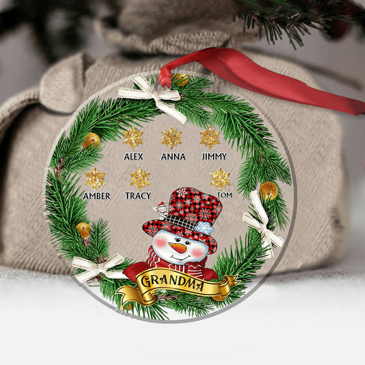 Love Being A Grandma - Personalized Christmas Grandma Transparent Ornament