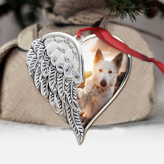 I Will Hold You in My Heart Until I Hold You in Heaven - Personalized Christmas Dog Ornament (Printed On Both Sides)