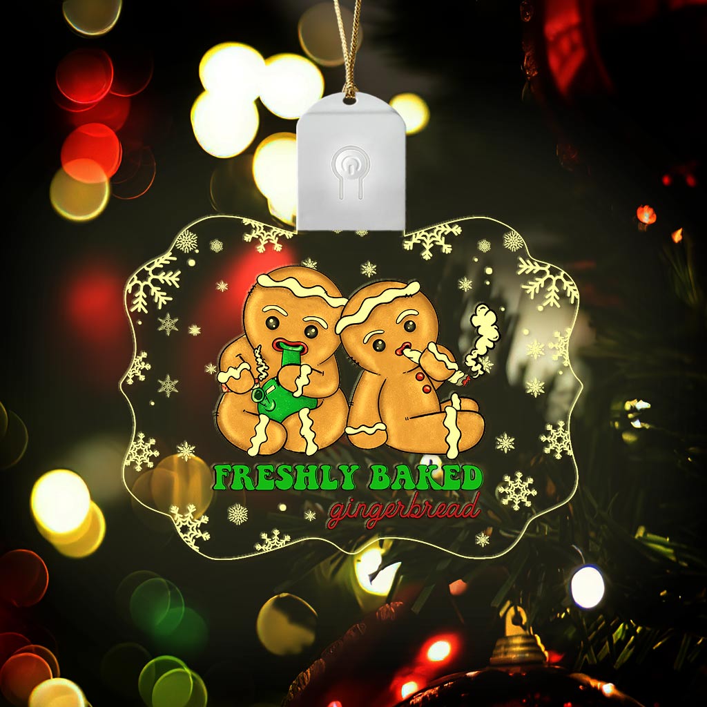 High Life - Christmas Weed Shaped Led Acrylic Ornament