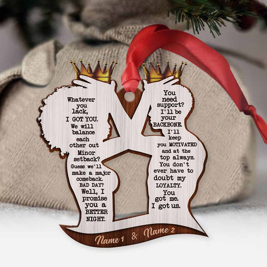 What Ever You Lack I Got You - Personalized Christmas African American Ornament (Printed On Both Sides)
