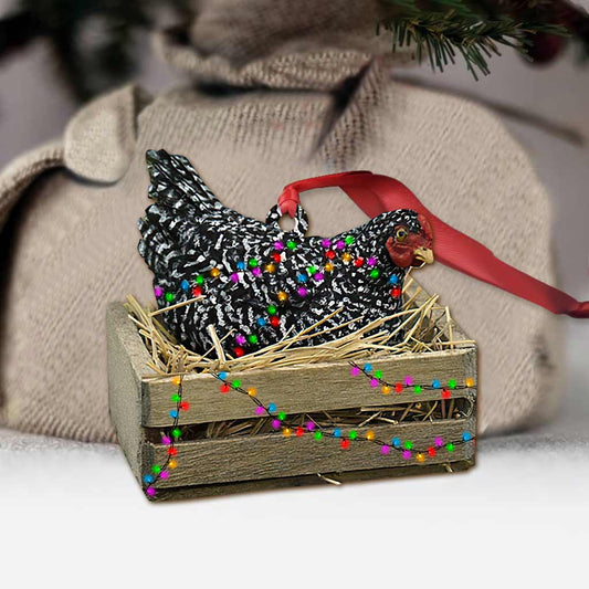 Chicken Lady - Christmas Chicken Ornament (Printed On Both Sides)