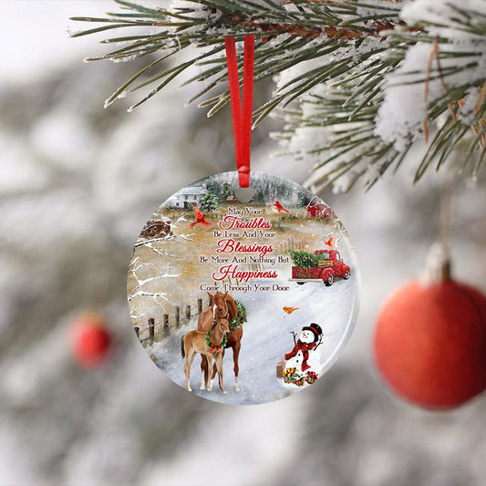 Christmas Horse - Horse Ornament (Printed On Both Sides) 1022