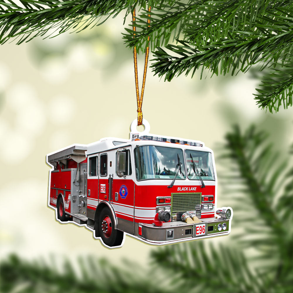 Firefighter Truck - Firefighter Ornament (Printed On Both Sides) 1022
