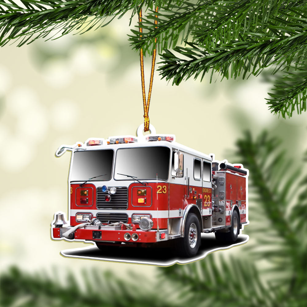 Firefighter Truck - Firefighter Ornament (Printed On Both Sides) 1022