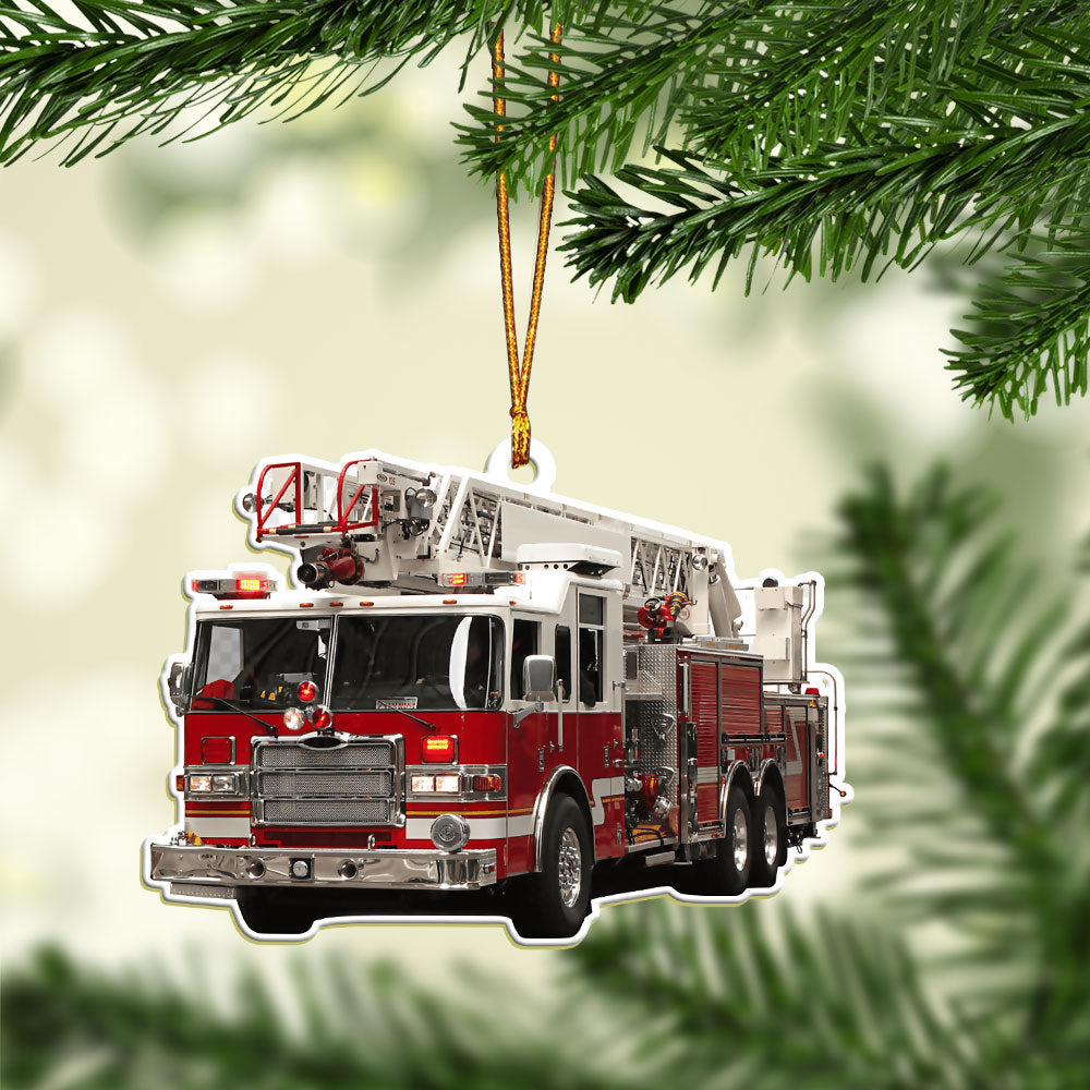 Firefighter Truck - Firefighter Ornament (Printed On Both Sides) 1022
