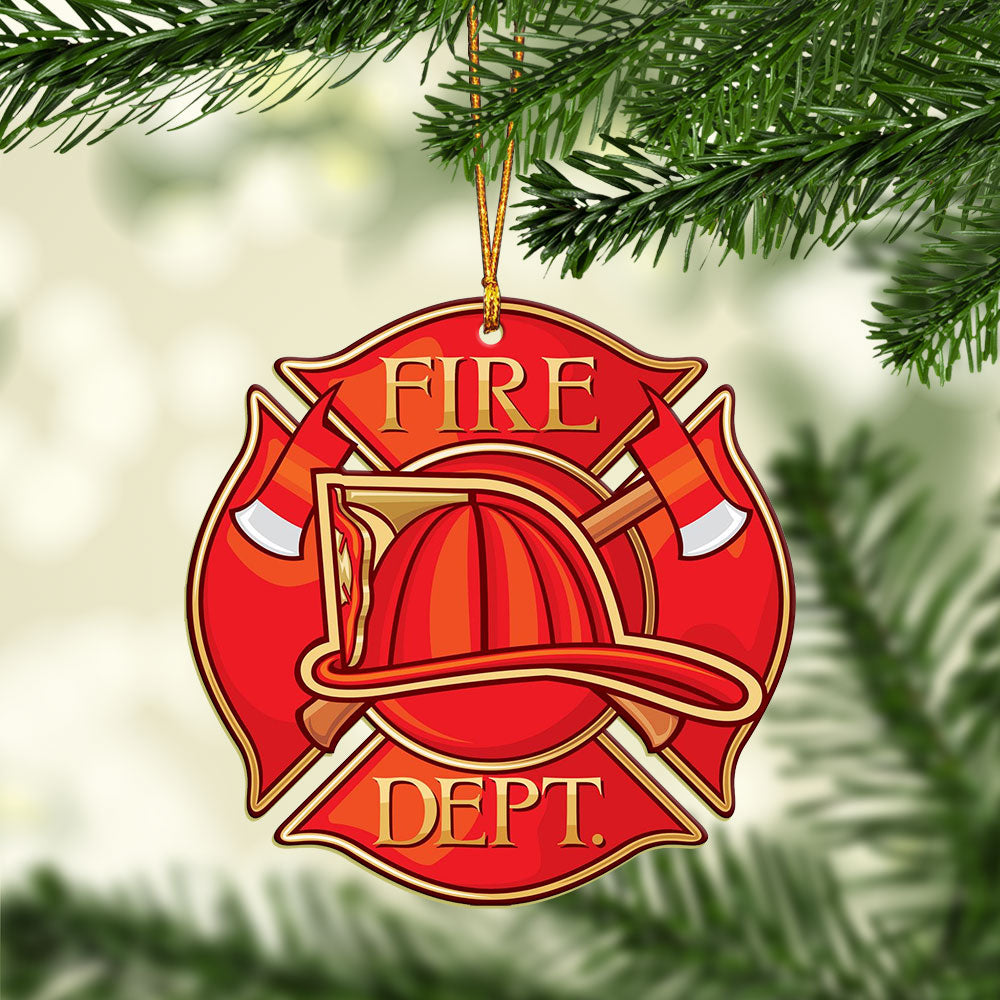 Firefighter Fire Dept - Firefighter Ornament (Printed On Both Sides) 1022
