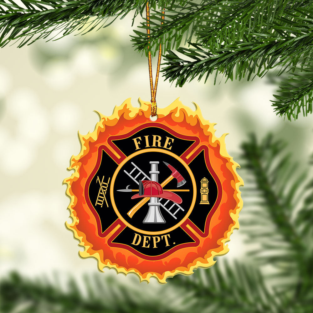 Firefighter Fire Dept - Firefighter Ornament (Printed On Both Sides) 1022