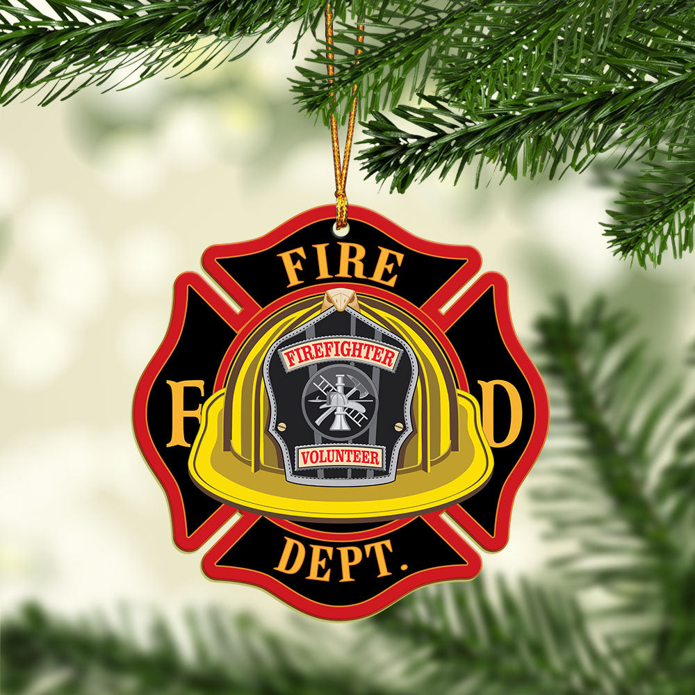 Volunteer Firefighter - Firefighter Ornament (Printed On Both Sides) 1022