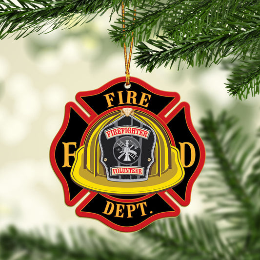 Volunteer Firefighter - Firefighter Ornament (Printed On Both Sides) 1022
