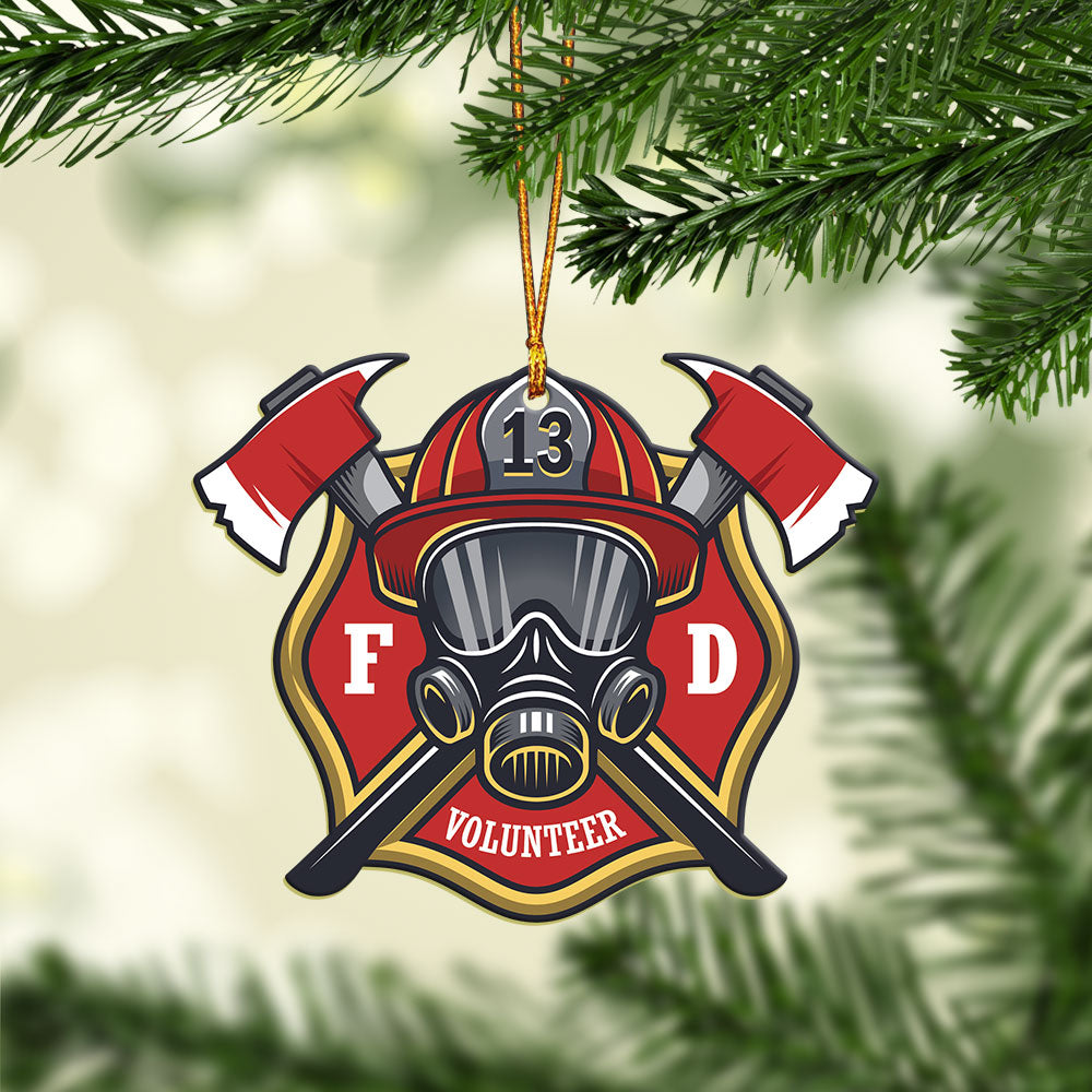 Volunteer Firefighter - Firefighter Ornament (Printed On Both Sides) 1022