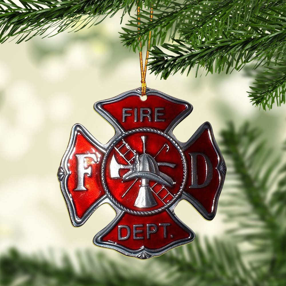 Firefighter Fire Dept - Firefighter Ornament (Printed On Both Sides) 1022