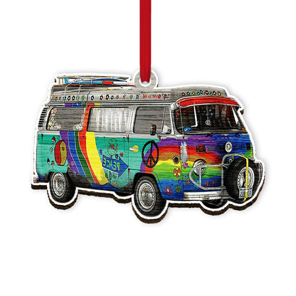 Hippie Van Colorful Van For Hippier - Hippie Ornament (Printed On Both Sides) 1122