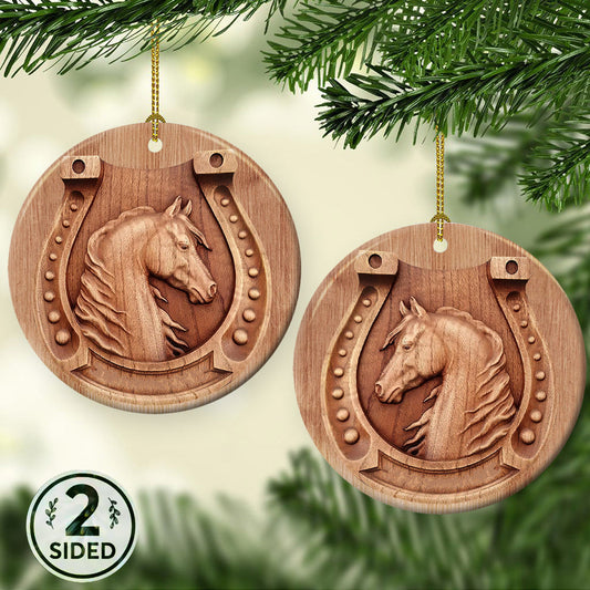 Horse Circle - Horse Ornament (Printed On Both Sides) 1022