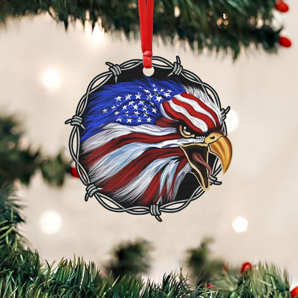 Eagle Christmas We The People American Patriots - Patriot Ornament (Printed On Both Sides) 1122