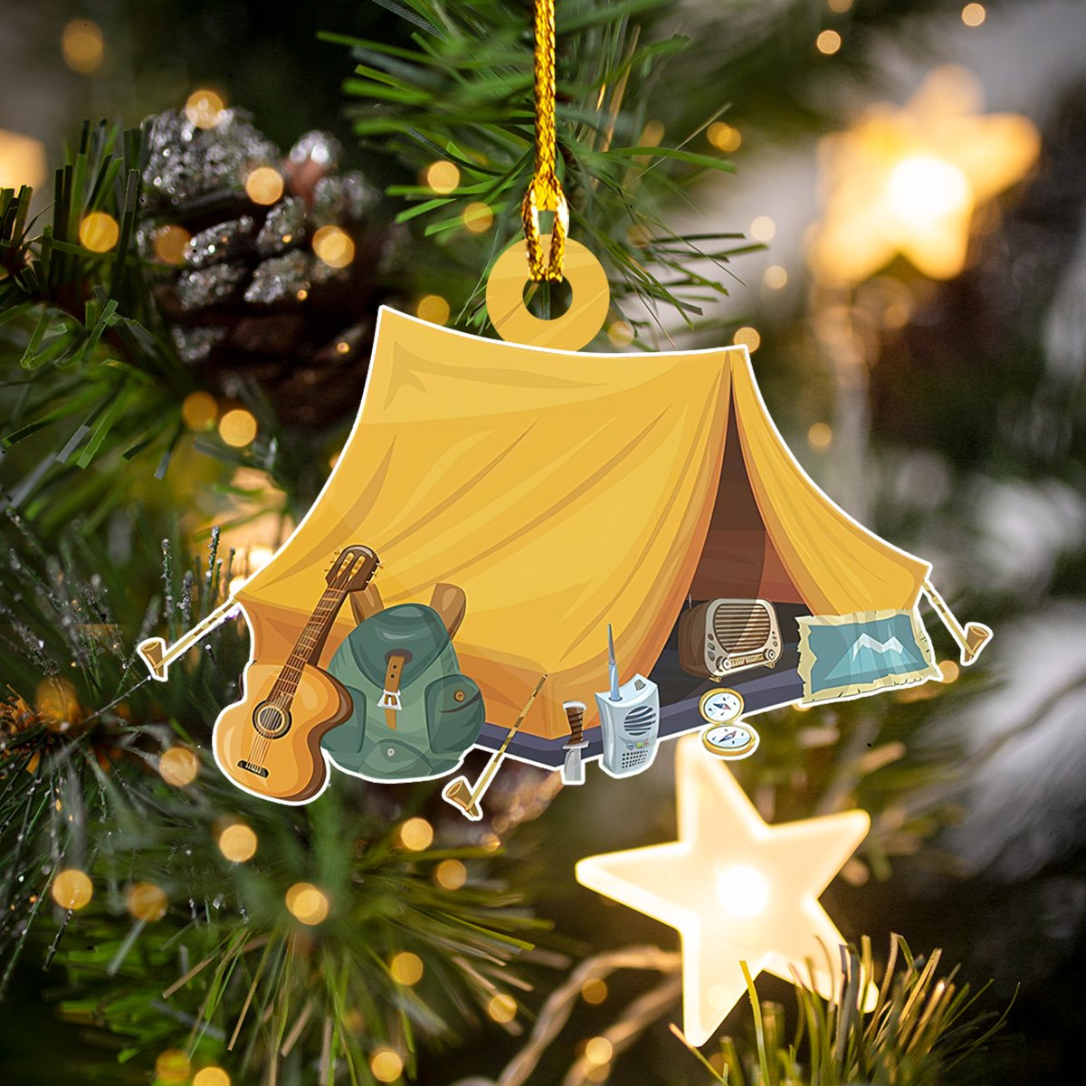 Camping Tent - Camping Ornament (Printed On Both Sides) 1022