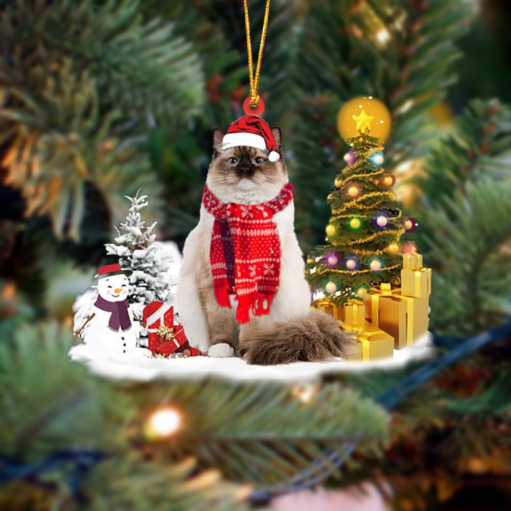 Ragdoll Cat Christmas Tree - Cat Ornament (Printed On Both Sides) 1022