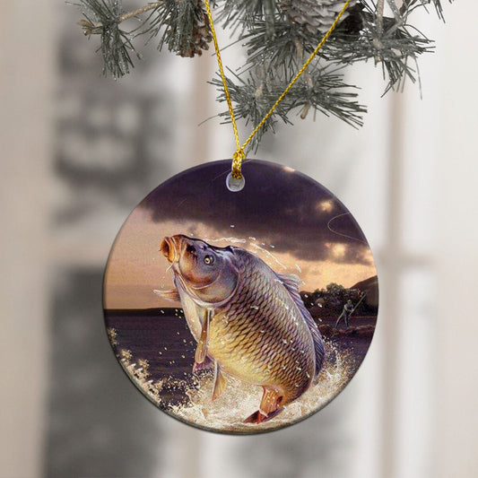 Carp Fish - Fishing Ornament (Printed On Both Sides) 1022