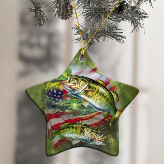 Love Fishing - Fishing Ornament (Printed On Both Sides) 1022
