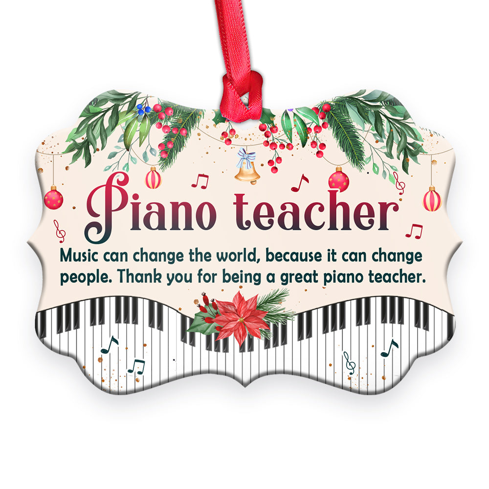Teacher Gift Piano Teacher Teacher - Medallion Aluminium Ornament (Printed On Both Sides) 1122