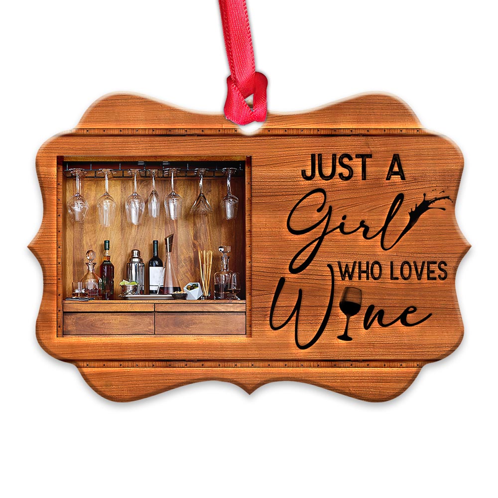 Wine Lover Christmas Cool - Personalized - Wine Ornament (Printed On Both Sides) 1122
