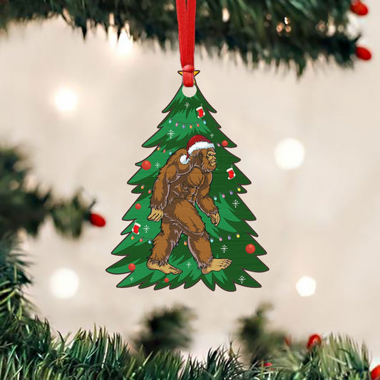 Bigfoot Christmas Tree - Bigfoot Ornament (Printed On Both Sides) 1122