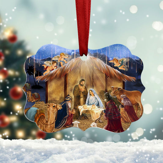 Nativity of Jesus - Christian Ornament (Printed On Both Sides) 1122